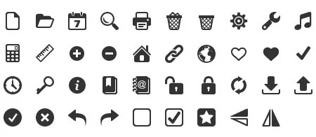Example of icons usage, one of the web design techniques