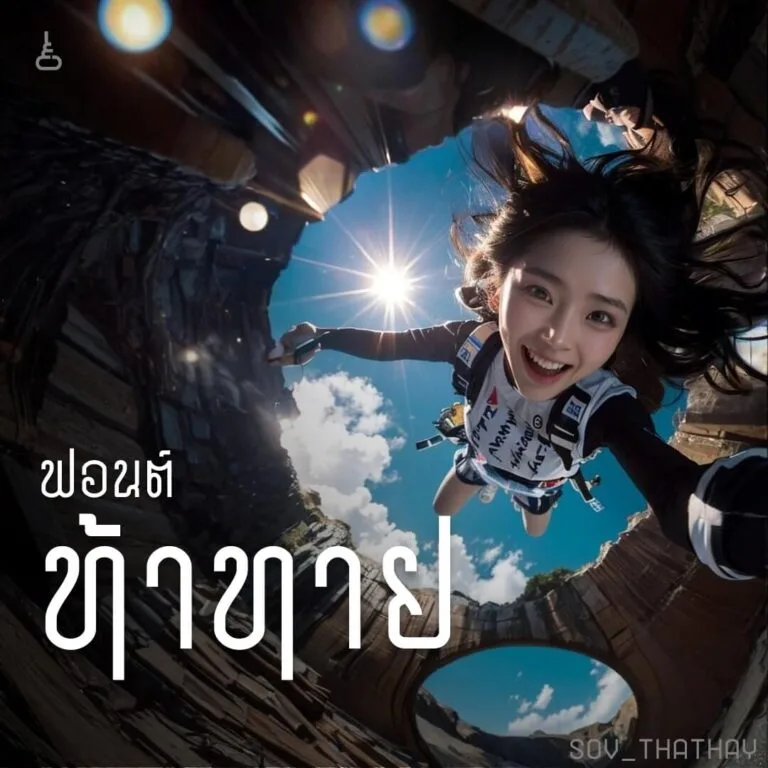 ฟอนต์ตัวอักษรรูปแบบเฉพาะ ท้าทาย (SOV_ThaThay)