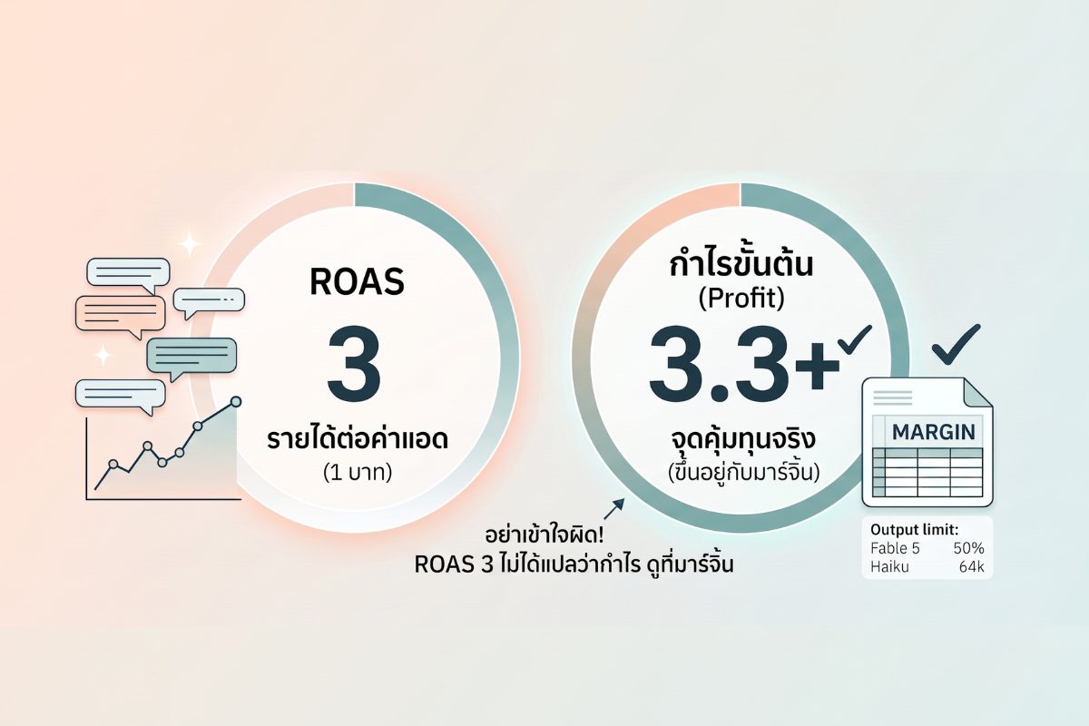 เปรียบเทียบระหว่างตัวเลข-ROAS-และกำไร