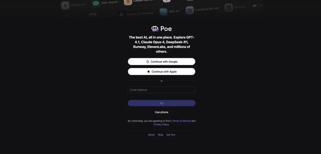 แนะนำ 7 AI Chatbot Platform ที่น่าสนใจ - Poe