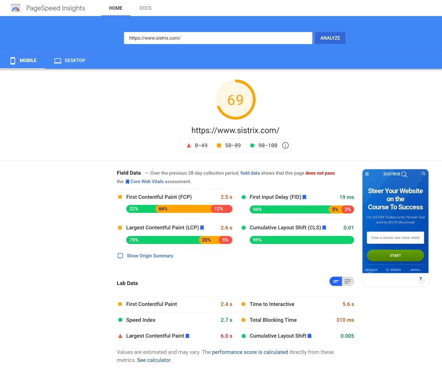 วิธีการใช้งาน Google Pagespeed Insights