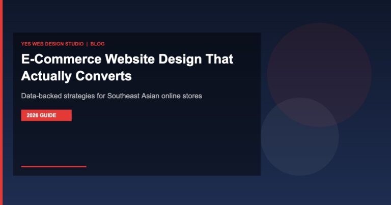 ออกแบบเว็บ E-commerce 2026 คู่มือเพิ่ม Conversion | Yes Web Design Studio