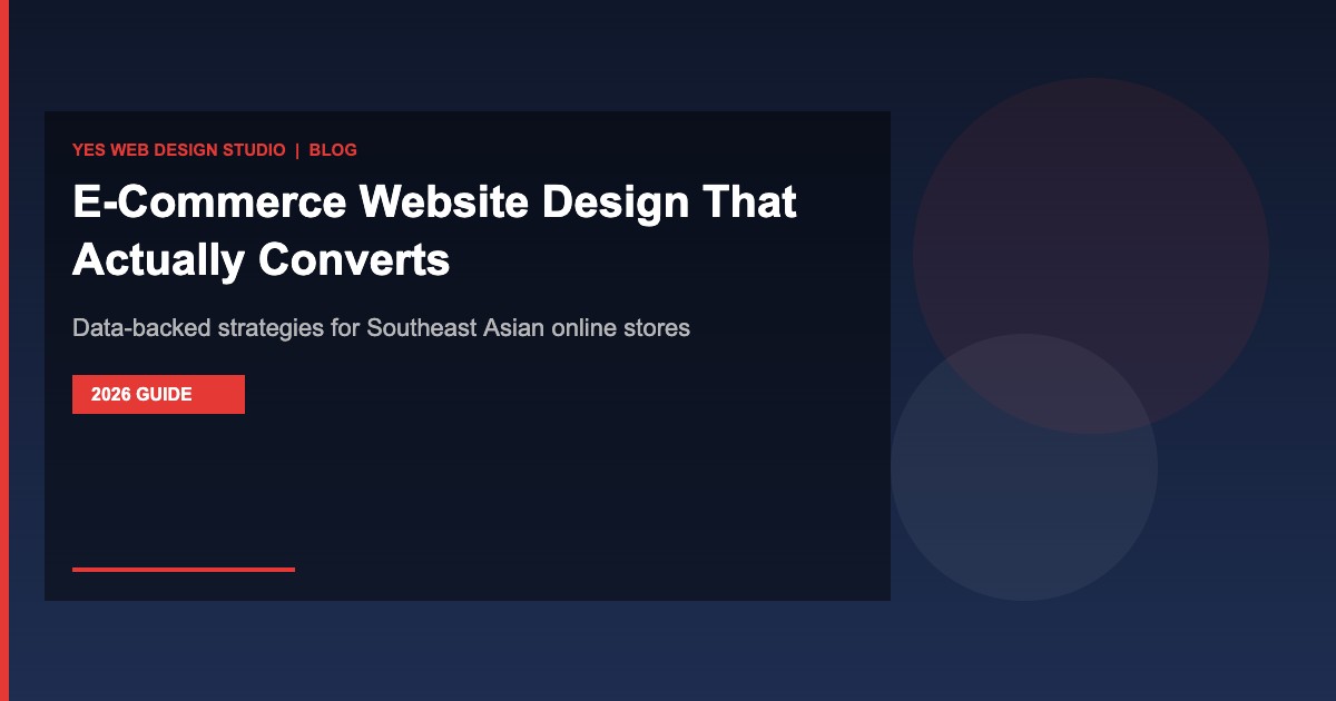 E-commerce website design conversion optimization guide 2026