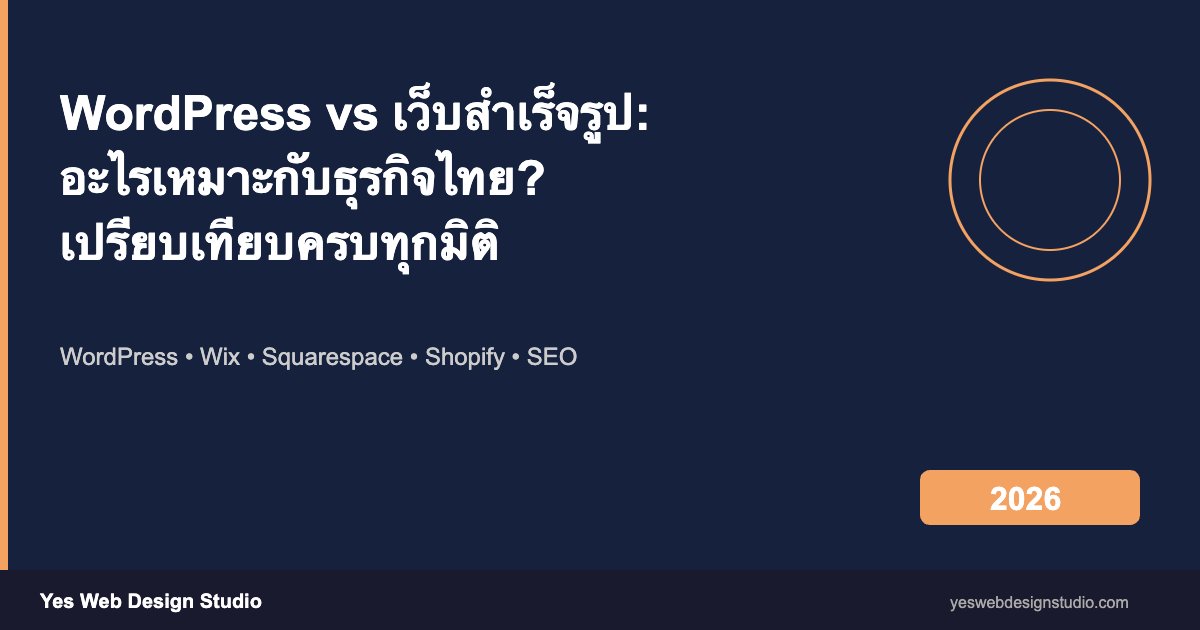 WordPress vs เว็บสำเร็จรูป เปรียบเทียบแพลตฟอร์มสำหรับธุรกิจไทย 2026