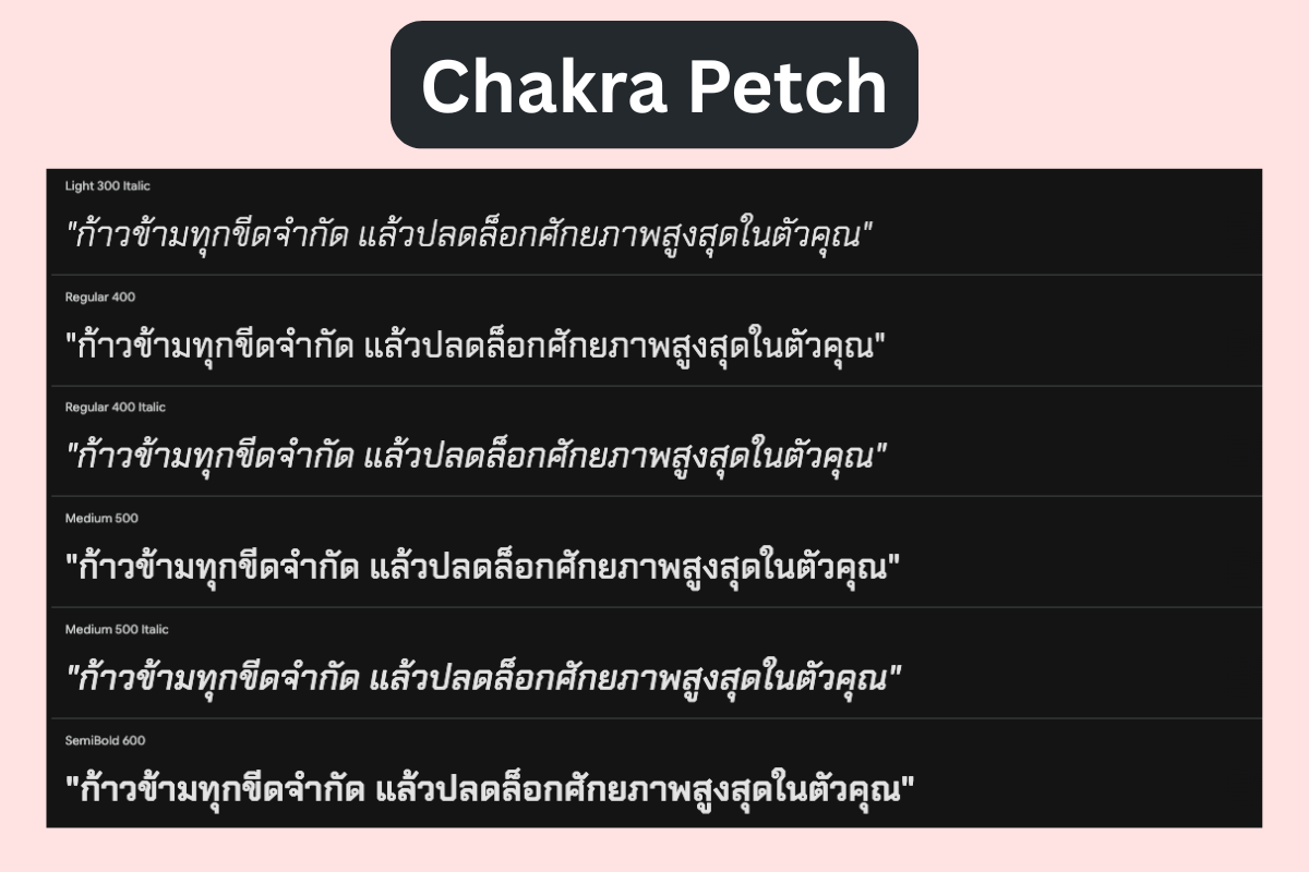 Thai-Fonts-Chakra-Petch