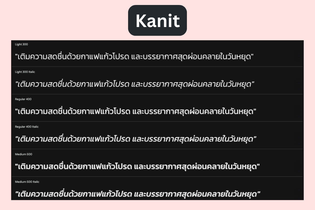Thai-Fonts-Kanit