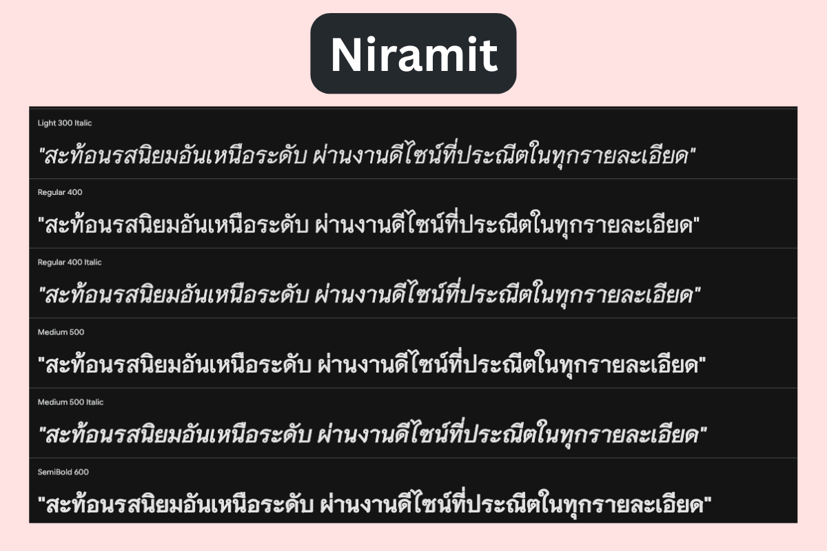 Thai-Fonts-Niramit